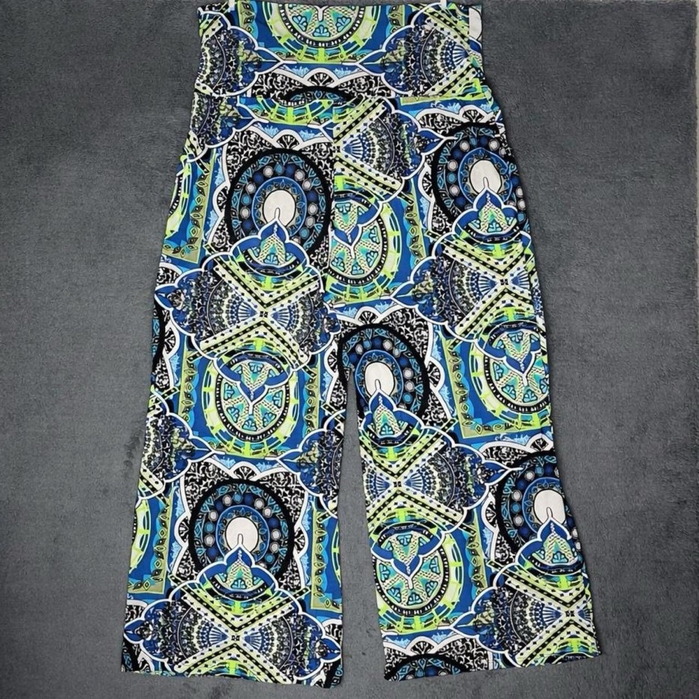 Psychedelic Geometric Wide-Leg Pants – Rave / Festival Statement Piece